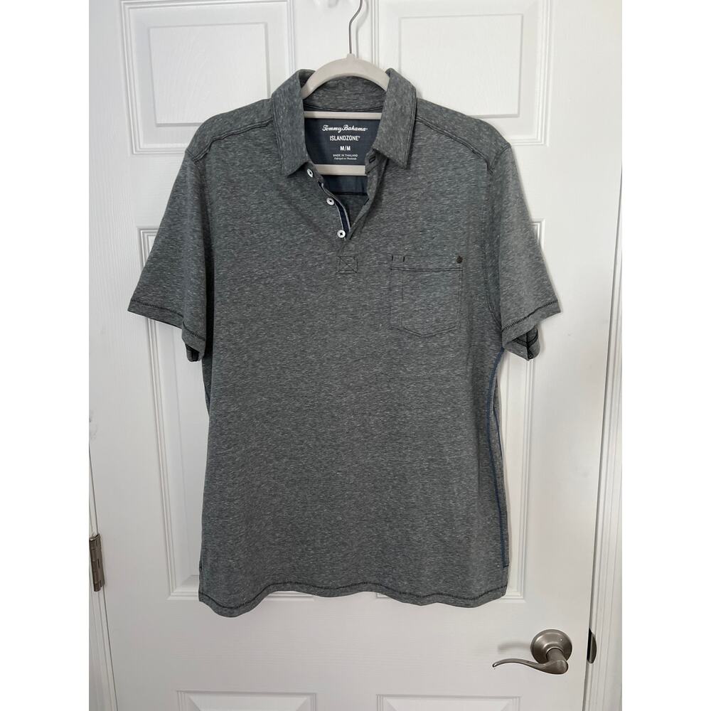 Tommy Bahama Gray IslandZone Short Sleeve Polo – Size Medium